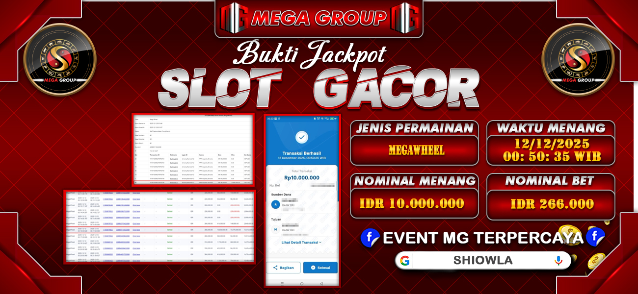 Bukti JP situs Shiowla hari Jumat, 12 Desember 2025